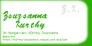 zsuzsanna kurthy business card
