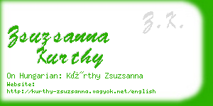 zsuzsanna kurthy business card